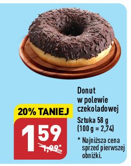 Donut w polewie czekoladowej promocja