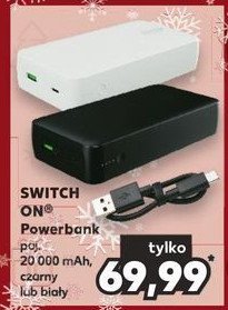 Powerbank 20000 mah czarny Switch on promocja