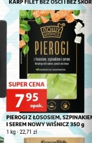 Pierogi z łososiem, serem i szpinakiem Nowy wiśnicz promocja