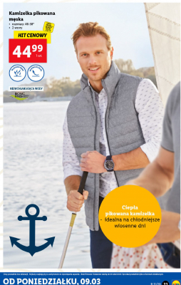 Kamizelka pikowana męska promocja w Aldi