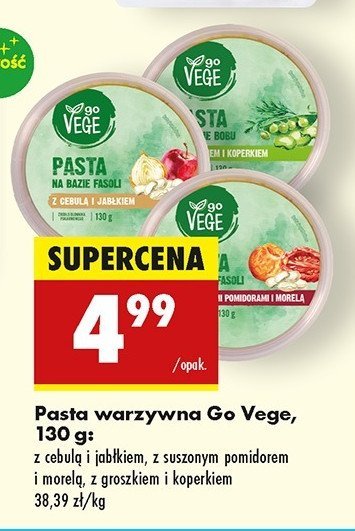 Pasta na bazie bobu z groszkiem i koperkiem Govege promocja w Biedronka