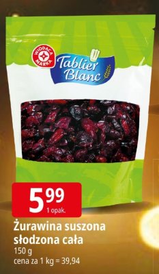 Żurawina suszona słodzona cała promocja w Leclerc