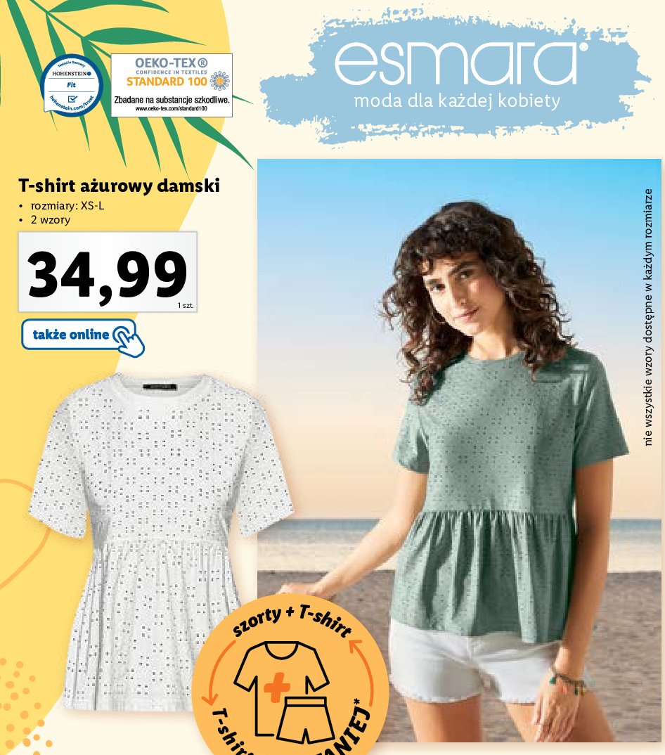 T-shirt ażurowy xs-l Esmara promocja