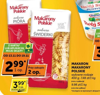 Makaron Makarony Polskie Pióra promocja w Groszek
