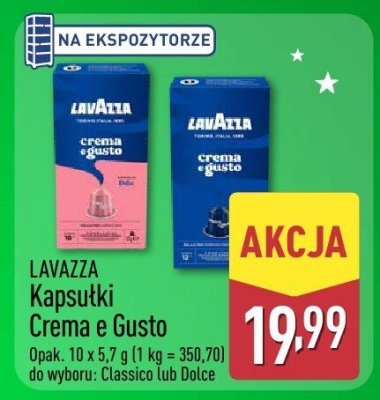 Kapsułki LAVAZZA Crema e Gusto promocja w Aldi