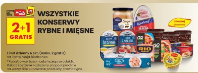 Konserwy rybne i mięsne promocja w Biedronka