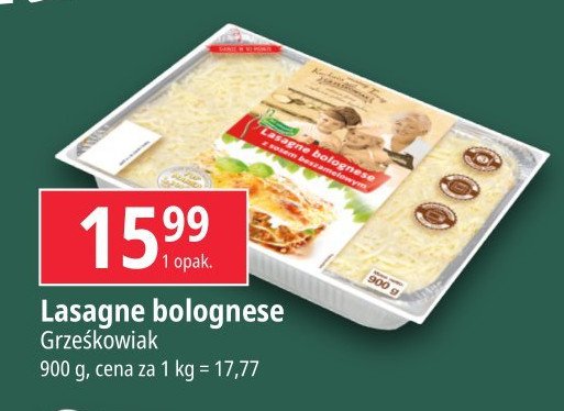 Lasagne bolognese z sosem beszamelowym Grześkowiak promocja