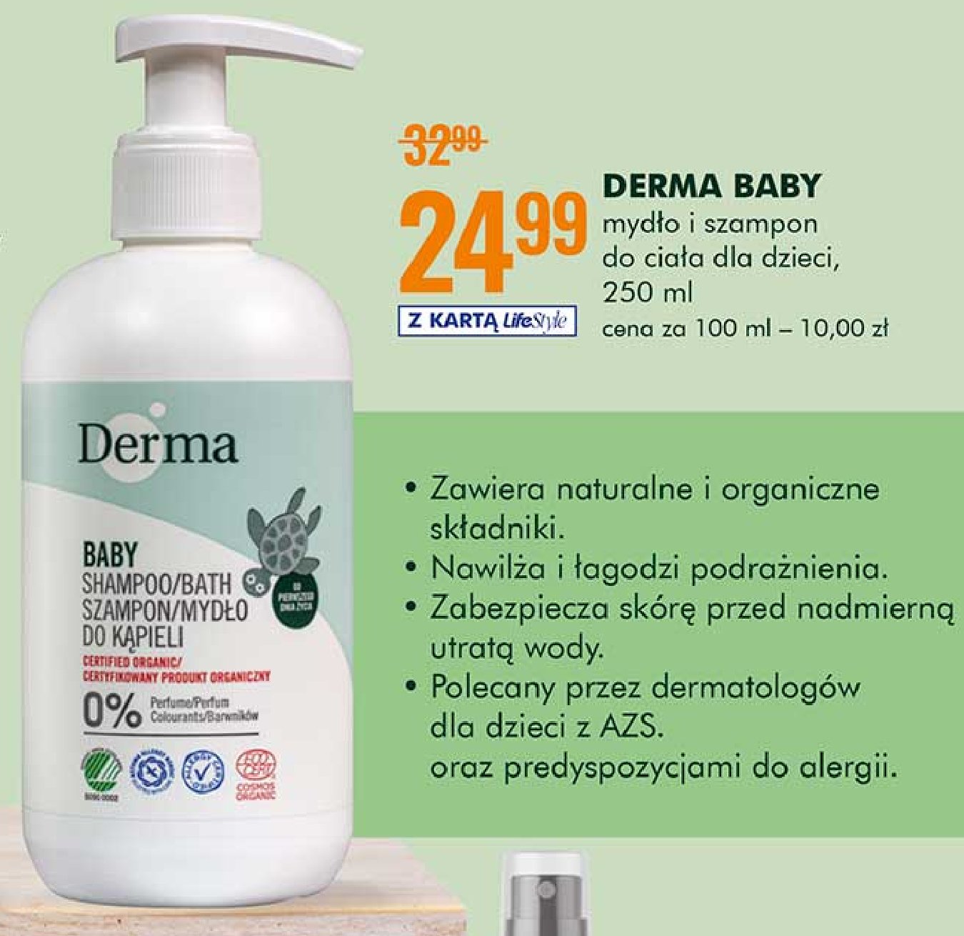 Szampon i mydło do kąpieli Derma eco baby promocja