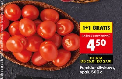 Pomidor śliwkowy opak. 500g promocja w Biedronka