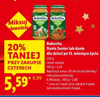 Danie BoboVita Danie Junior różne rodzaje promocja w Lidl