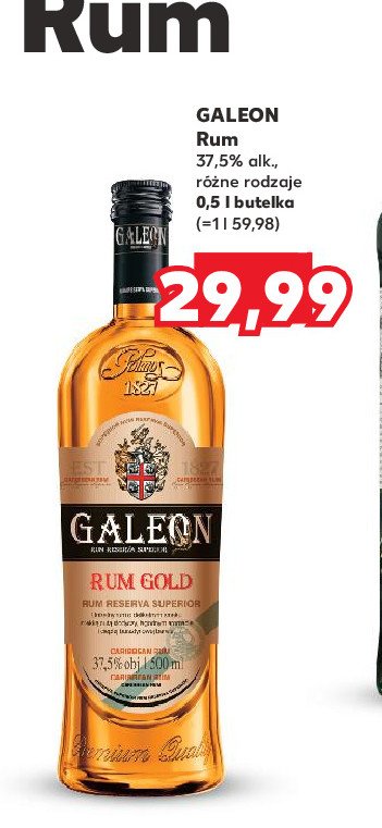 Rum Galeon gold promocja w Kaufland
