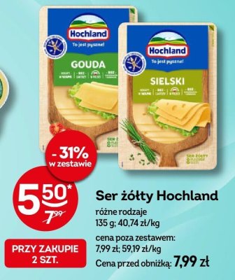 Ser żółty Hochland różne rodzaje promocja w Żabka