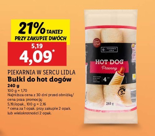 Bułki do hot dog PIEKARNIA W SERCU LIDLA promocja w Lidl