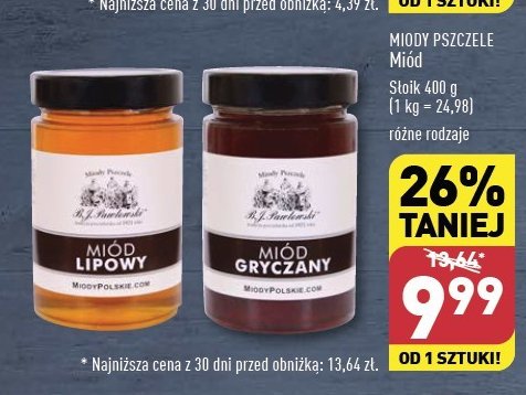 Mi贸d gryczany Miody pszczele promocja