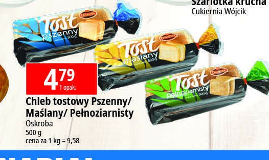 Chleb tostowy pszenny Oskroba promocja