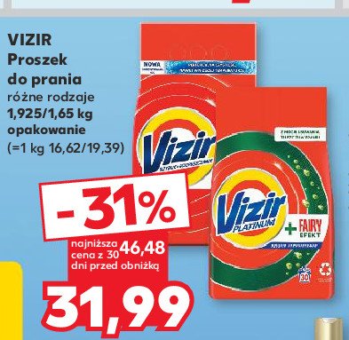 Proszek do prania fairy expert Vizir platinum promocja