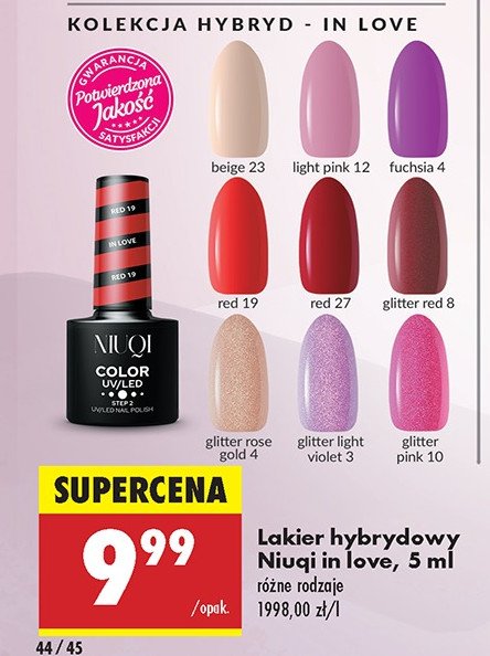 Lakier hybrydowy red 19 Niuqi promocja