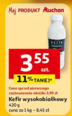 Kefir wysokobiałkowy promocja w Auchan
