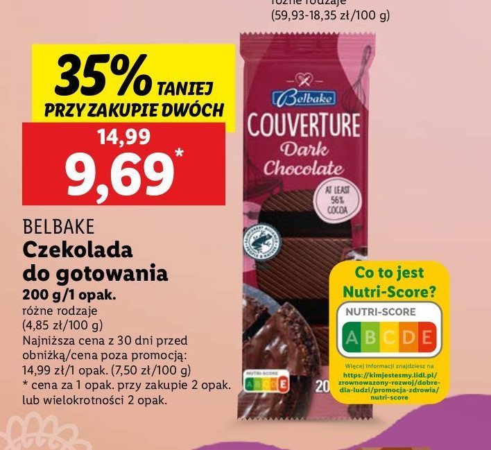 Czekolada do gotowania Belbake promocja