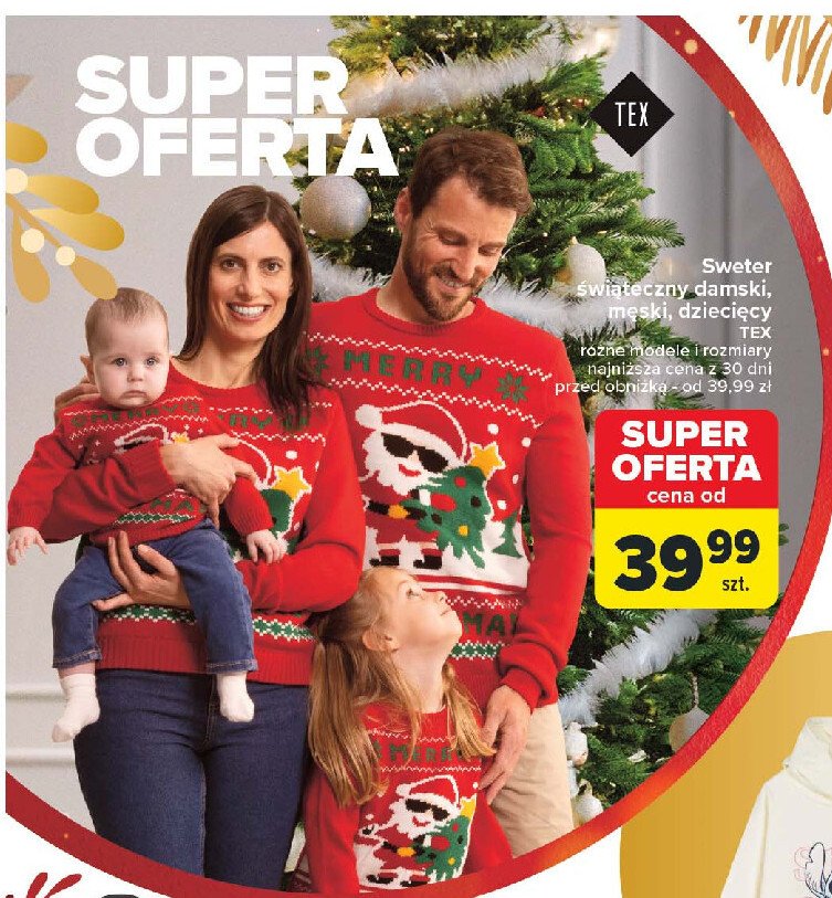 Sweter świąteczny męski s-3xl Tex promocja w Carrefour