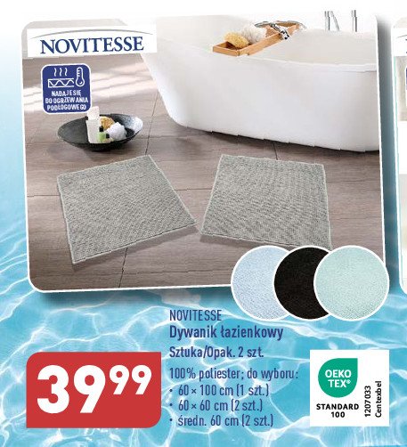 Dywanik łazienkowy 60 x 60 cm Novitesse promocja