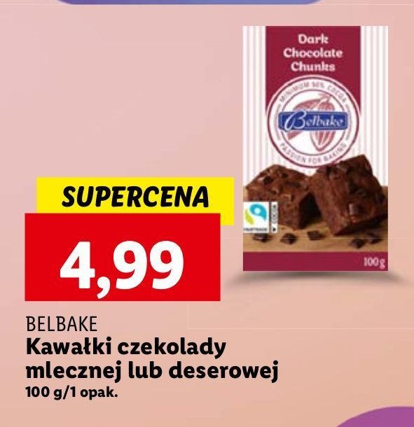 Kawałki czekolady ciemnej Belbake promocja