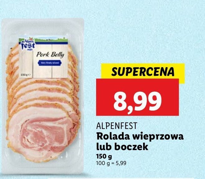 Rolada wieprzowa Alpen fest promocja