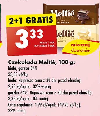 Czekolada gorzka 64 % Meltie promocja