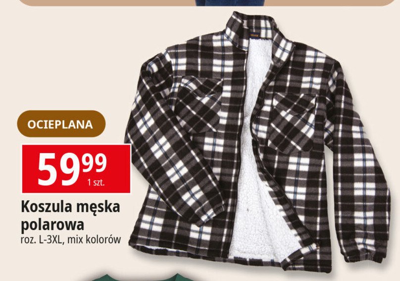 Koszula m臋ska polar l-3xl promocja
