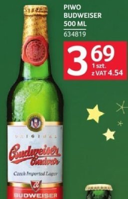 Piwo Budweiser 500ML promocja w Selgros