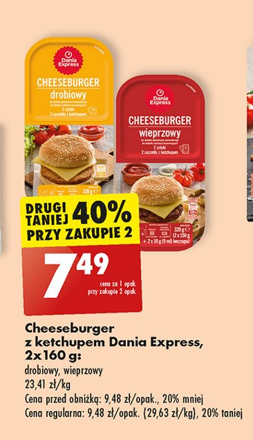 Cheeseburgery wieprzowe Danie express promocja