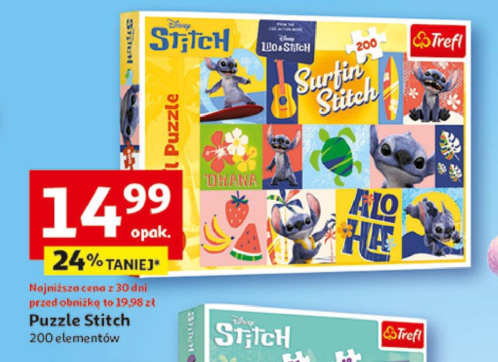 Puzzle 200 el. stitch Trefl promocja w Auchan