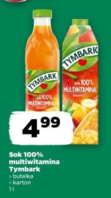Sok 100% multiwitamina Tymbark promocja w Netto