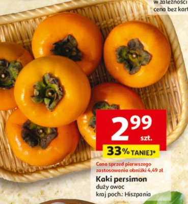 Kaki persimon promocja w Auchan