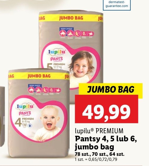 Pieluchomajtki 4 maxi LUPILU PANTS PREMIUM promocja