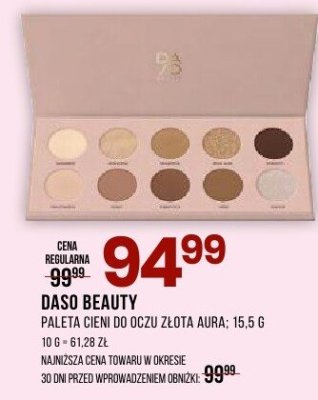 Paleta cieni do oczu DASO Beauty Zlota Aura promocja w Drogerie Natura