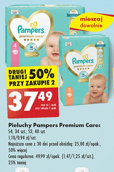 Pieluszki dla dzieci 3 Pampers premium care promocja