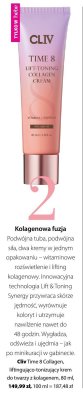 Cliv Time 8 Collagen, liftingująco-tonizujący krem do twarzy z kolagenem promocja w Hebe