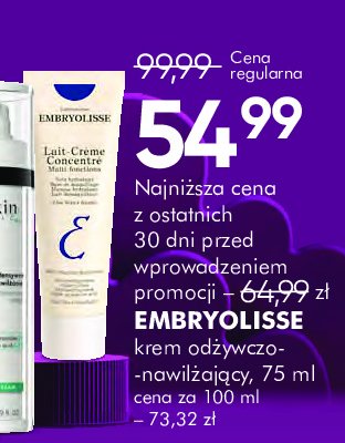 Krem odżywczo - nawilżający Embryolisse laboratoires promocja w Super-Pharm