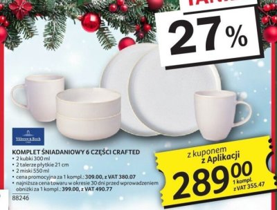 Komplet śniadaniowy 6 części Crafted Villeroy&Boch promocja w Selgros