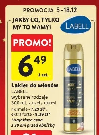 Lakier do włosów extra mocny Labell promocja