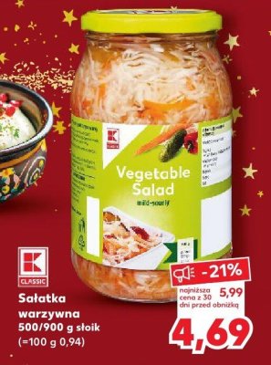 Sałatka warzywna Kaufland  promocja w Kaufland