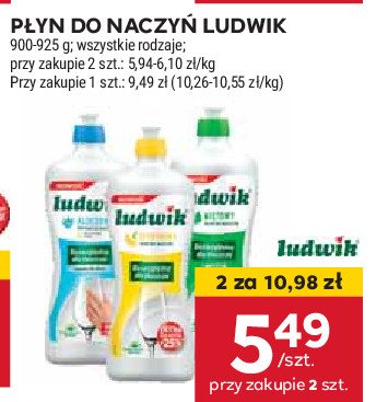 Płyn do mycia naczyń mietowy Ludwik promocja