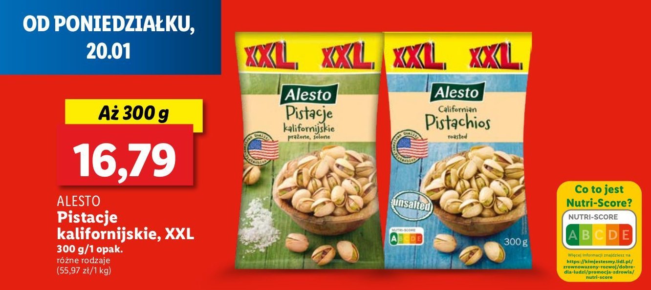 Pistacje Alesto promocja w Lidl