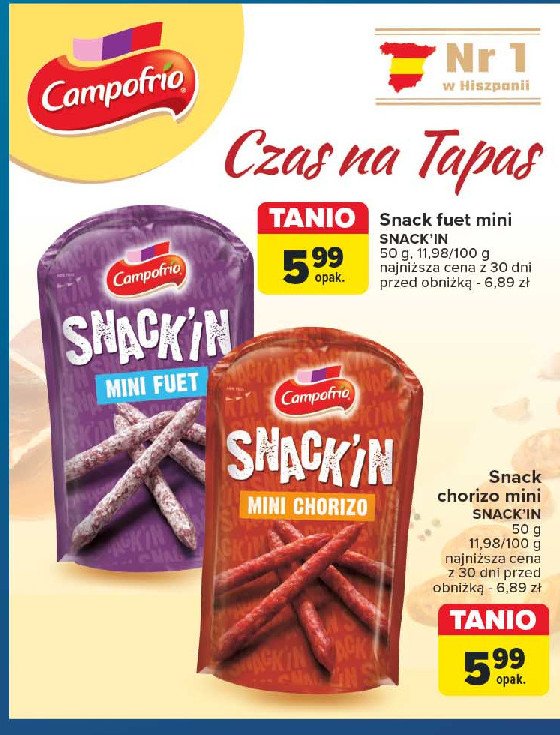 Mini chorizo Campofrio promocja w Carrefour