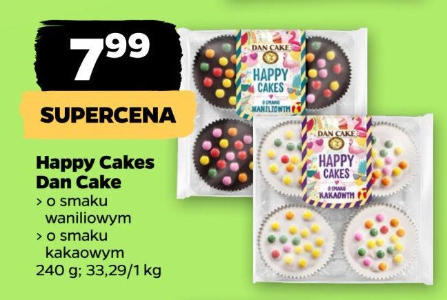 Babeczki happy cakes waniliowe Dan cake promocja