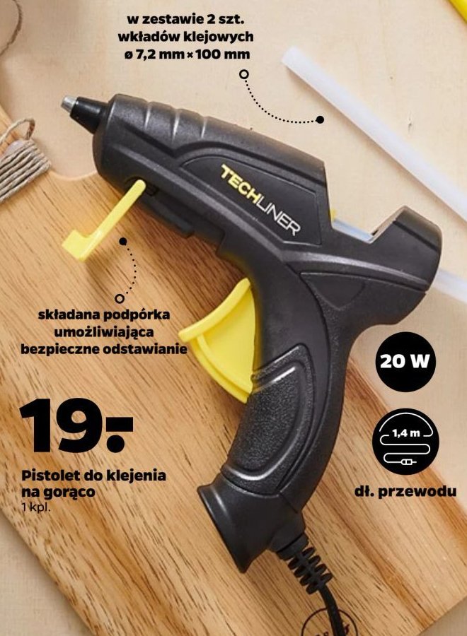 Pistolet do klejenia na gorąco Techliner promocja