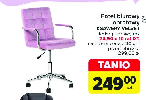 Fotel biurowy ksawery velvet promocja