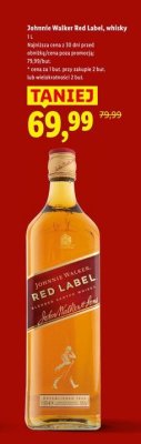 Whisky Johnnie Walker Red Label 1 L promocja w Lidl