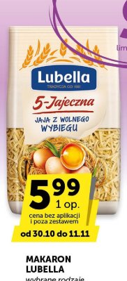 Makaron Lubella 5-Jajeczna jaja z wolnego wybiegu wybrane rodzaje promocja w ABC